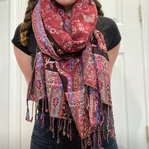 Colorful Patterned Woven Scarf